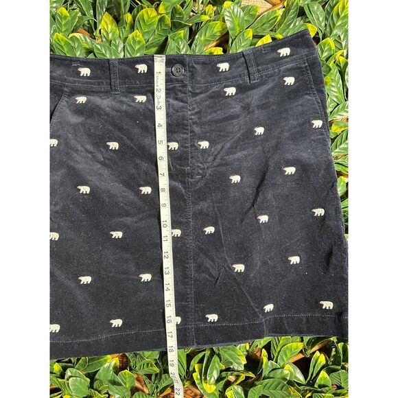 Talbots Blue Cordoery Polar Bear Print Mini Skirt Size 12P - Picture 7 of 7